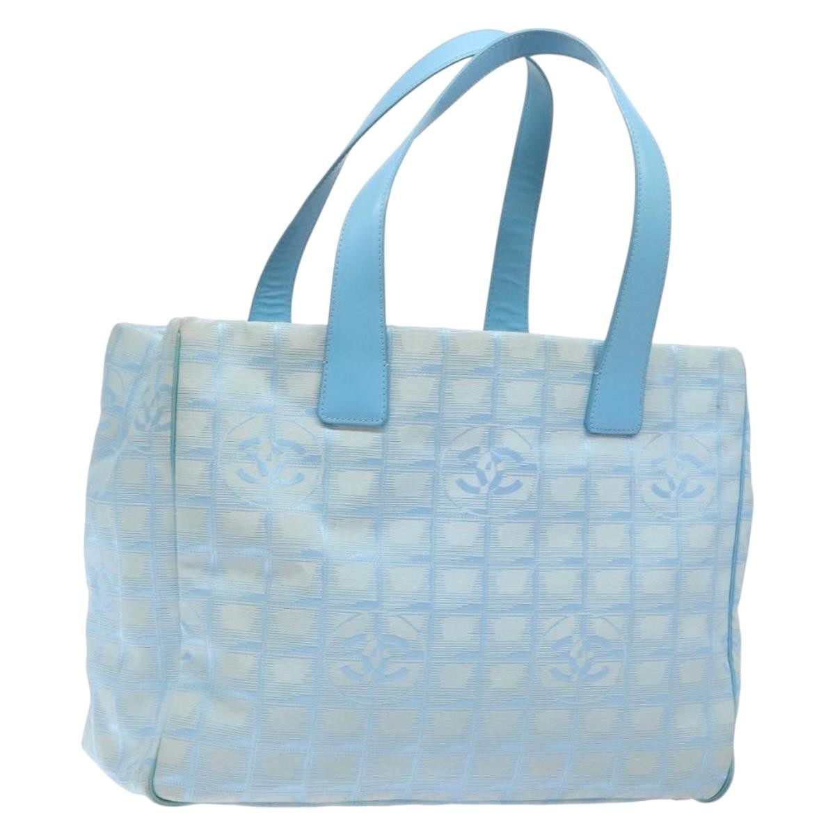 Chanel Travel Line Tote Nylon, BLUE, NYLON, Tote bag