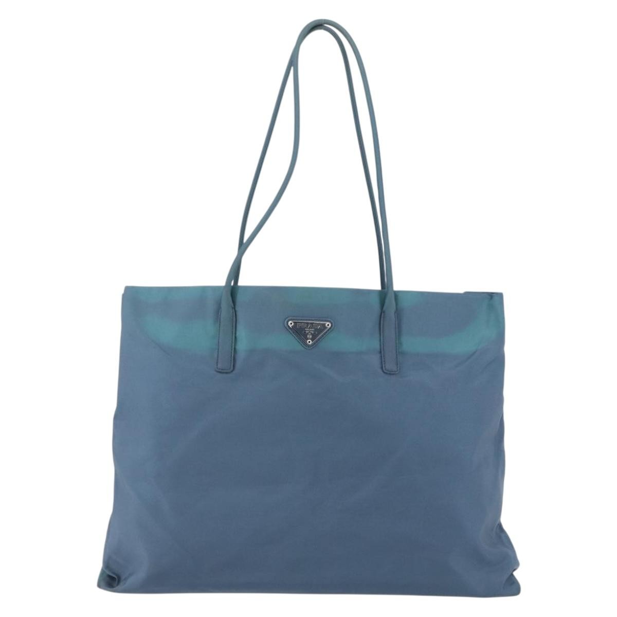 Prada Vintage Tote Tessuto, BLUE, NYLON, Shoulder bag