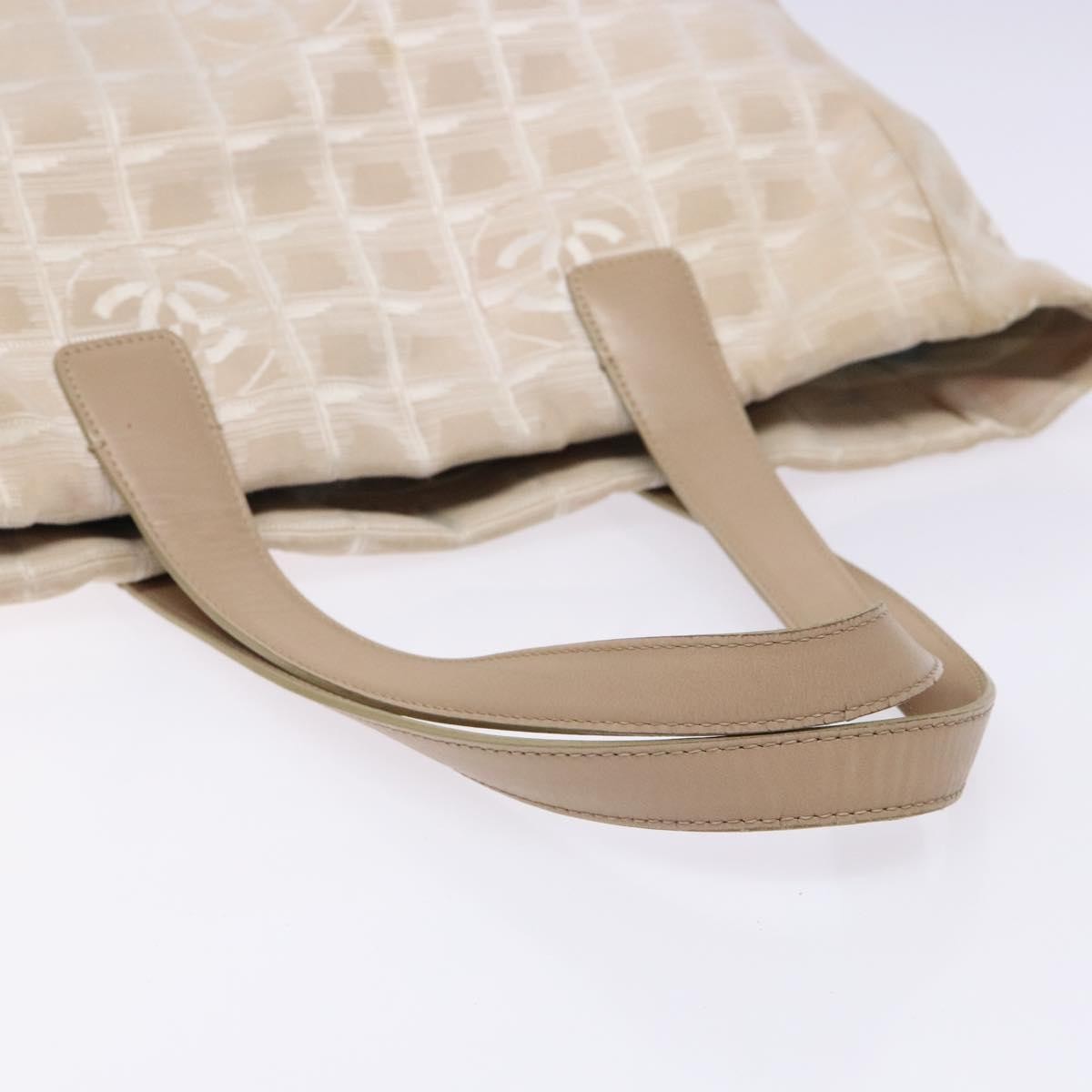 Chanel Travel Line Tote Nylon, BEIGE, NYLON, Travel bag