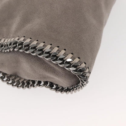 Stella McCartney Falabella Fold Over Crossbody Bag Suede, Gray, Synthetic, Shoulder Bag