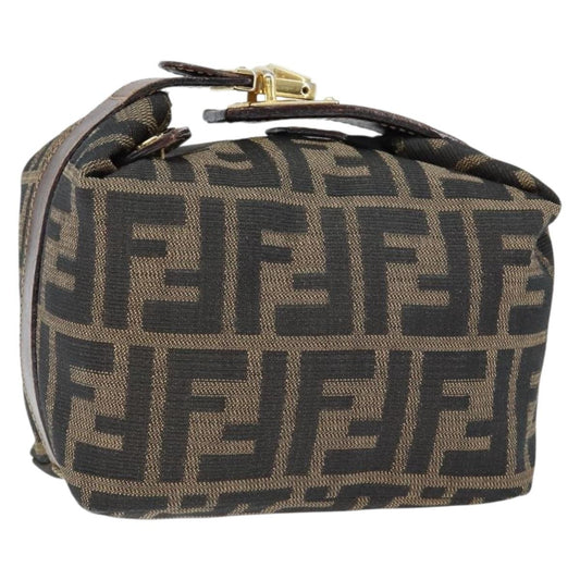 Fendi Vanity Clutch Canvas, BLACK, CANVAS, Clutche & pouche