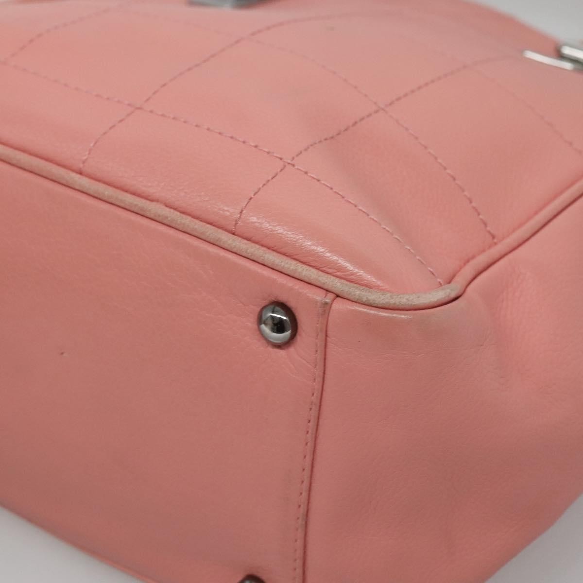 Chanel Chocolate Bar Coco Mark handbag Caviar skin, PINK, LEATHER, Handbag