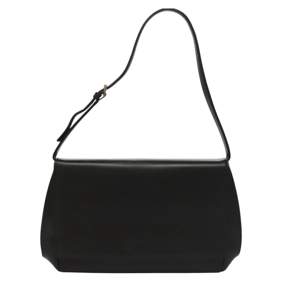 Valentino Garavani Flap Shoulder Bag Leather, BLACK, LEATHER, Shoulder bag