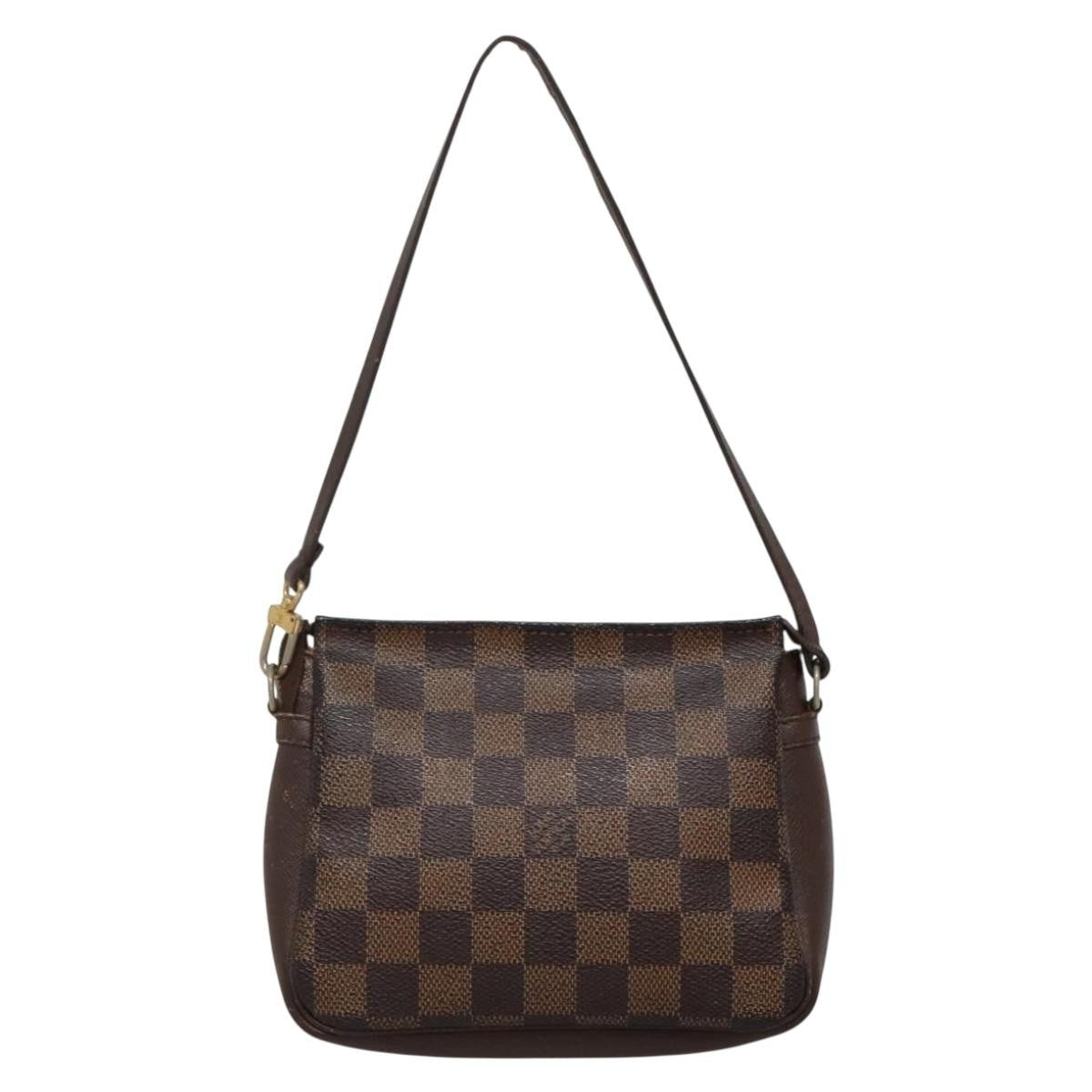Louis Vuitton Trousse Make Up Bag Damier, BROWN, CANVAS, Clutche & pouche