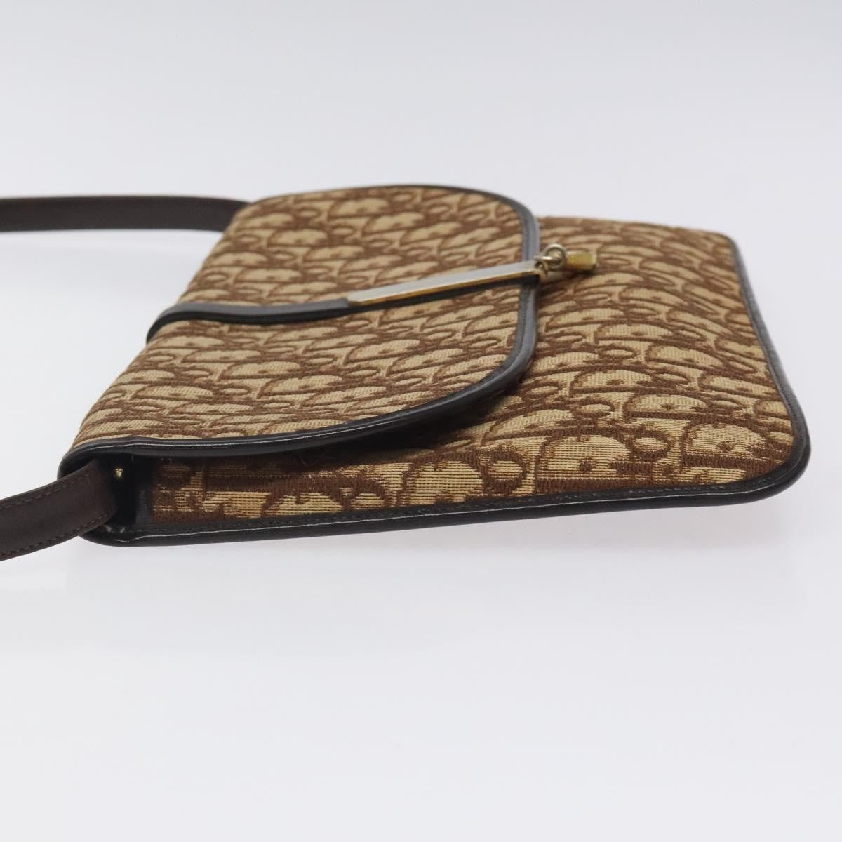 Christian Dior Vintage Trotter Shoulder Bag Canvas, BROWN, CANVAS, Shoulder bag