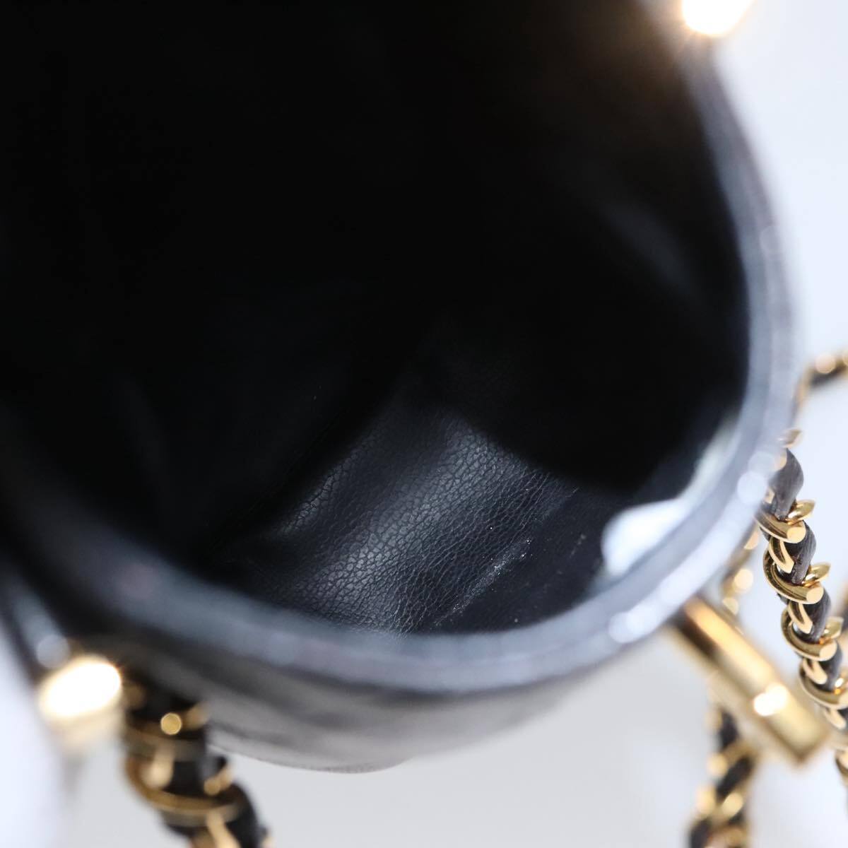 Chanel CC Phone Pouch with Chain Quilted Lambskin, BLACK, LEATHER, Crossbody bag