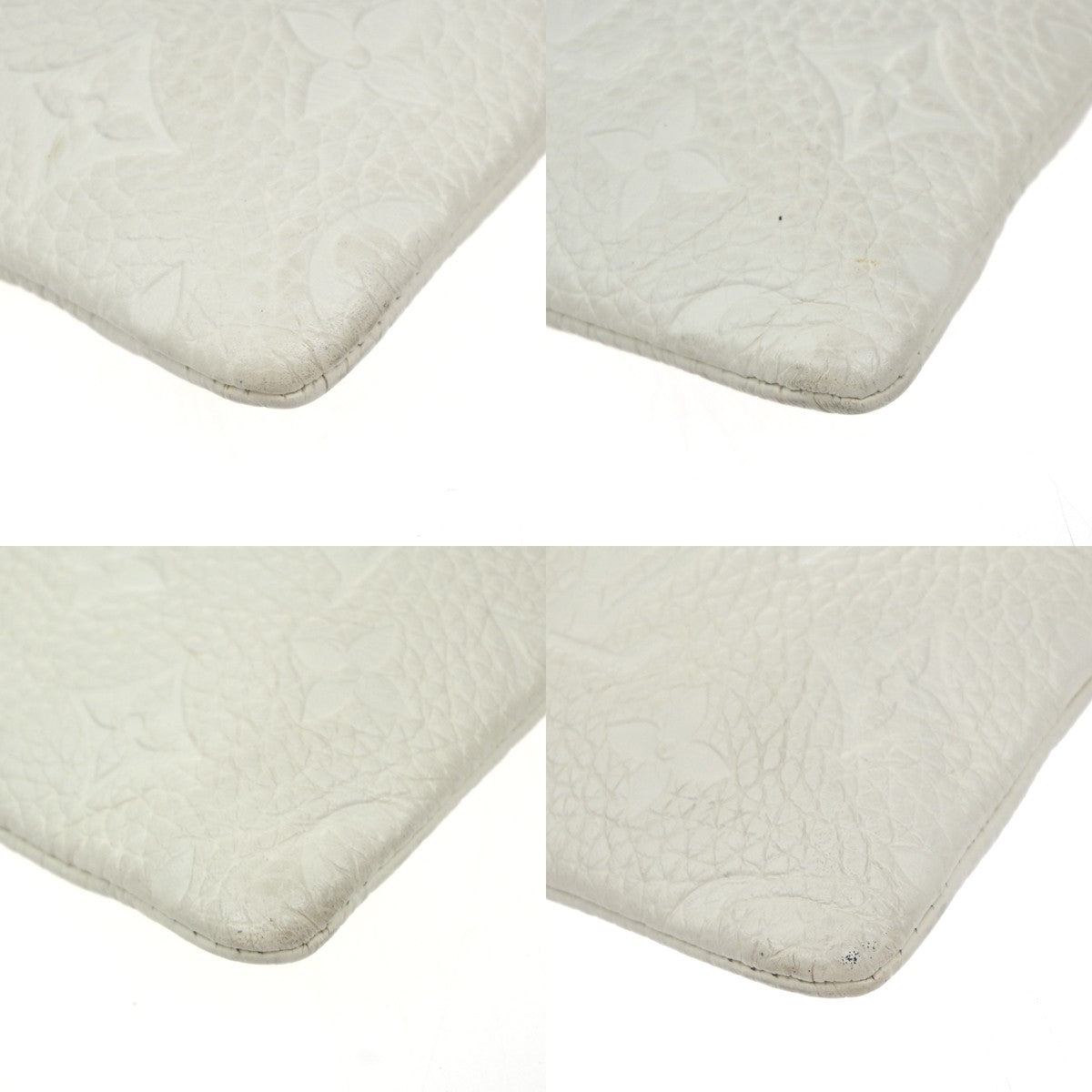 Louis Vuitton Pochette A4 Monogram Taurillon Leather, WHITE, LEATHER, Clutche & pouche