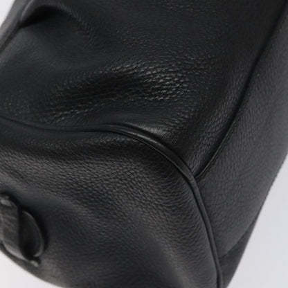 Salvatore Ferragamo Gancini handbag Leather, BLACK, LEATHER, Handbag