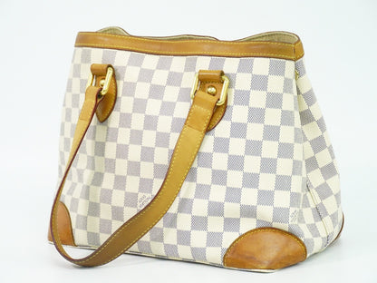 Louis Vuitton Hampstead Handbag Damier, WHITE, CANVAS, Tote bag