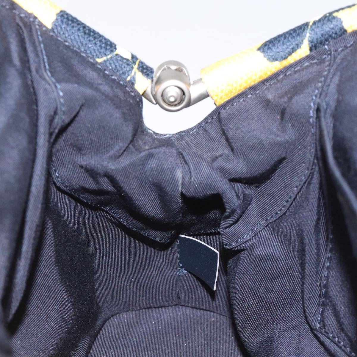 Chanel Vintage Frame Shoulder Bag Printed Canvas, YELLOW, COTTON, Shoulder bag