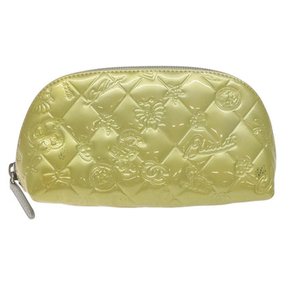 Chanel Vintage Clutch Pleated Leather, GOLD, PATENT_LEATHER, Clutche & pouche