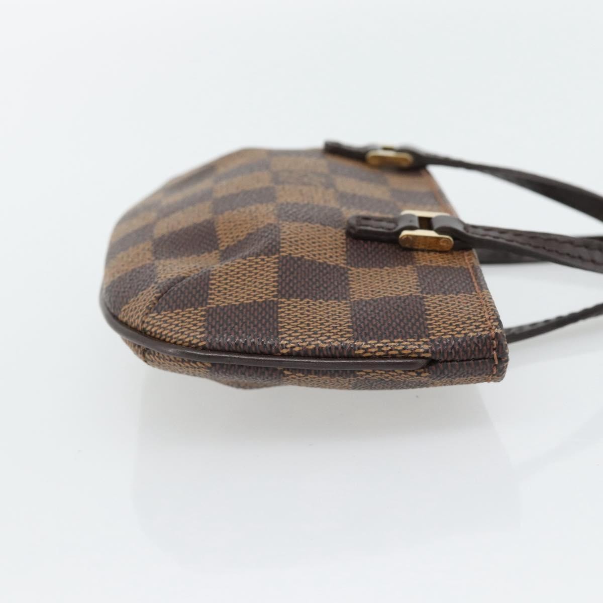 Louis Vuitton Manosque Pochette Damier, Brown, Canvas, Clutch