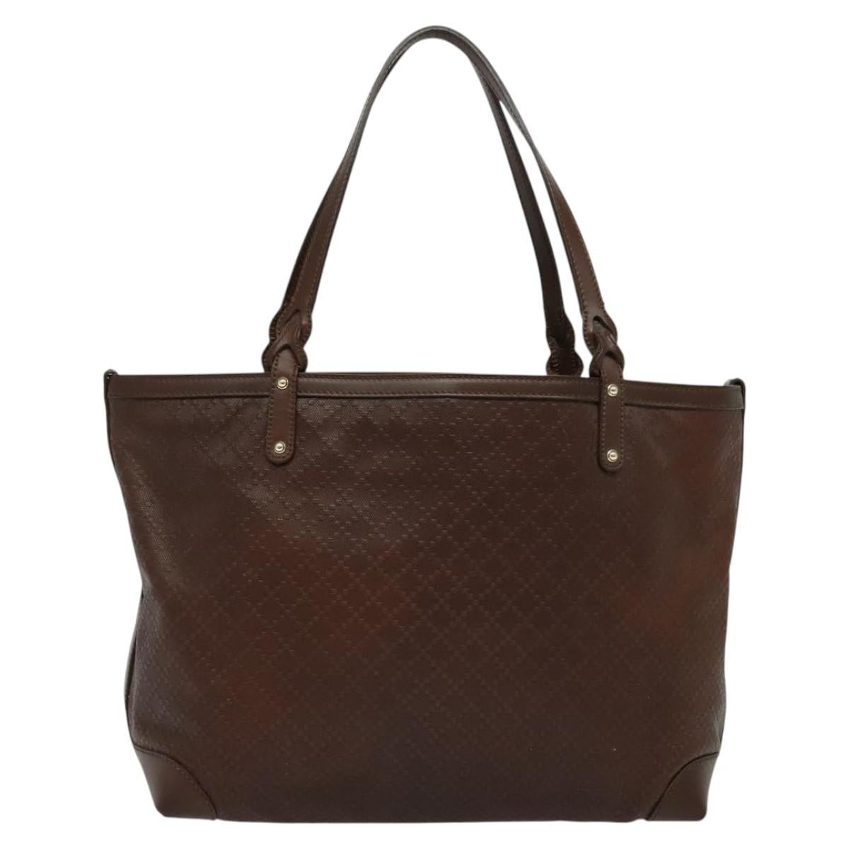 Gucci Craft Tote Diamante Leather, BROWN, LEATHER, Tote bag