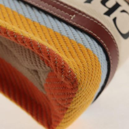 Chloe Woody Tote Canvas with Leather, MULTICOLOUR, CANVAS, Tote bag