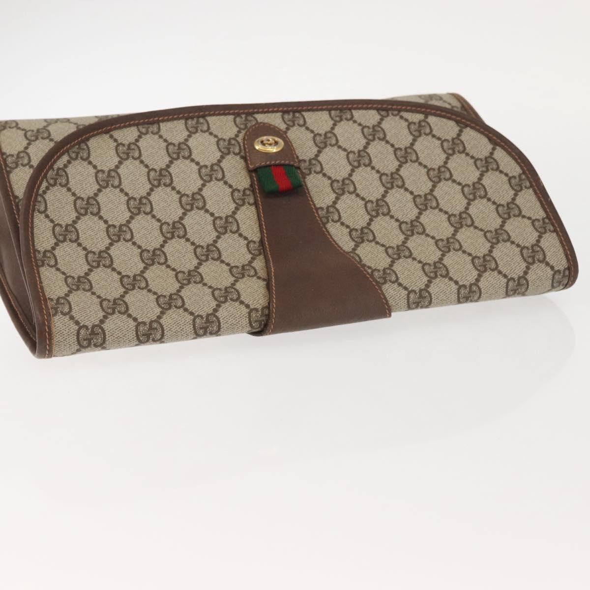 Gucci Vintage old clutch Canvas, BEIGE, PVC, Clutche & pouche