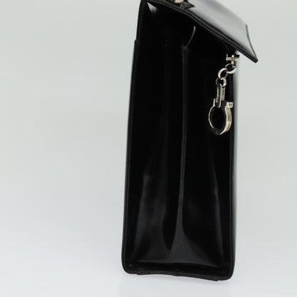 Salvatore Ferragamo Gancini handbag Patent leather, BLACK, PATENT_LEATHER, Handbag