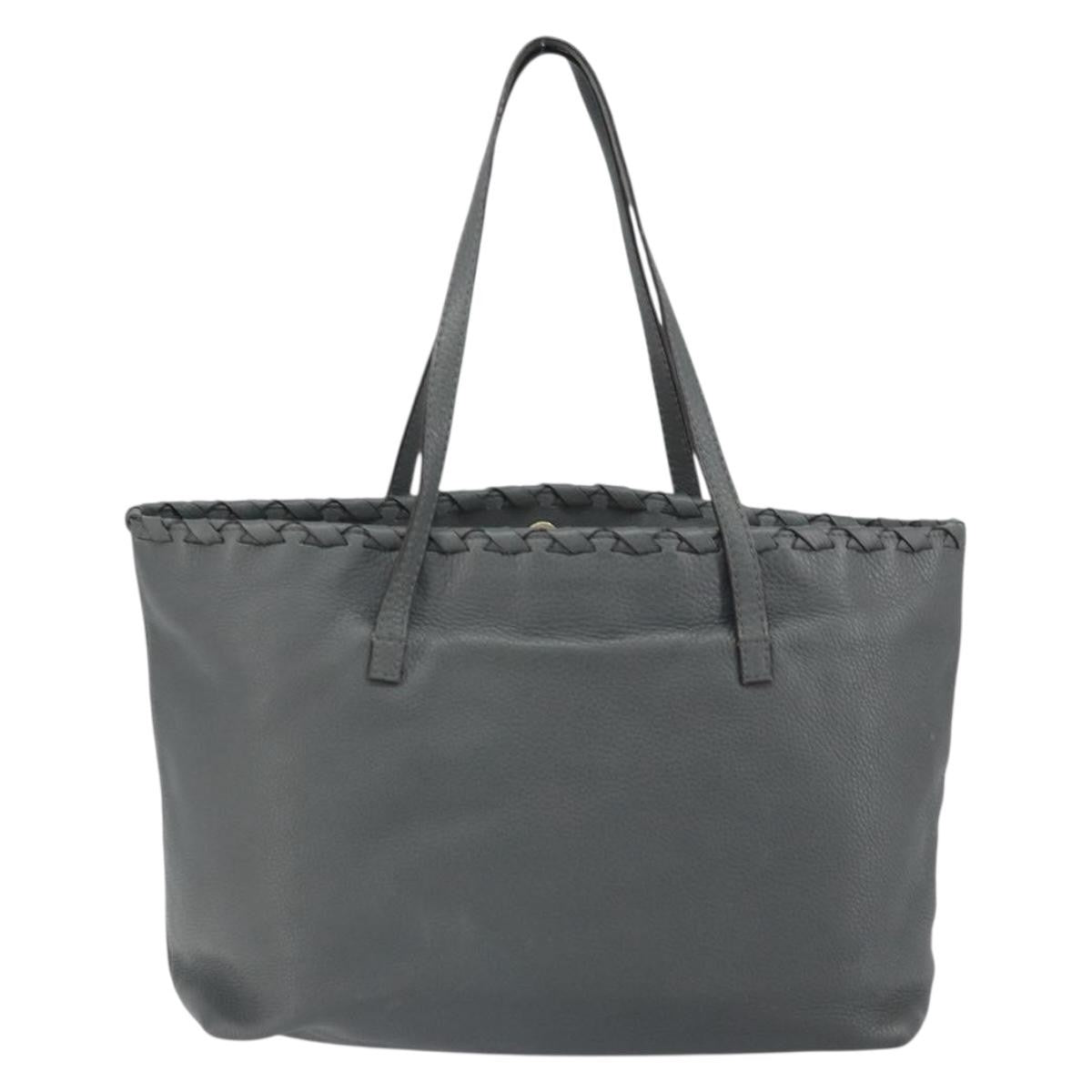 Gucci Bamboo Tassel Tote Leather, GRAY, LEATHER, Tote bag