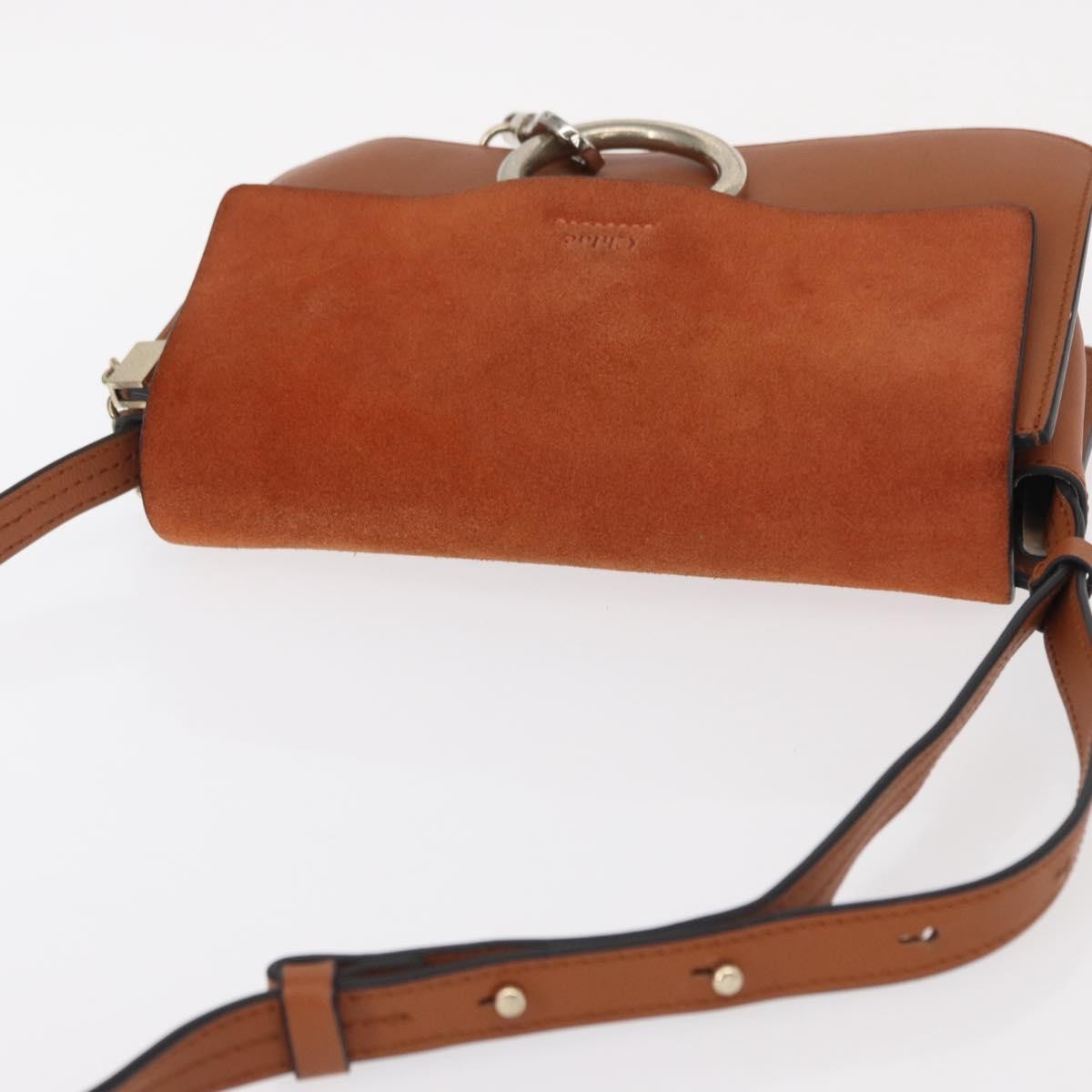 Chloe Faye Shoulder Bag Leather and Suede, BROWN, SUEDE, Shoulder bag