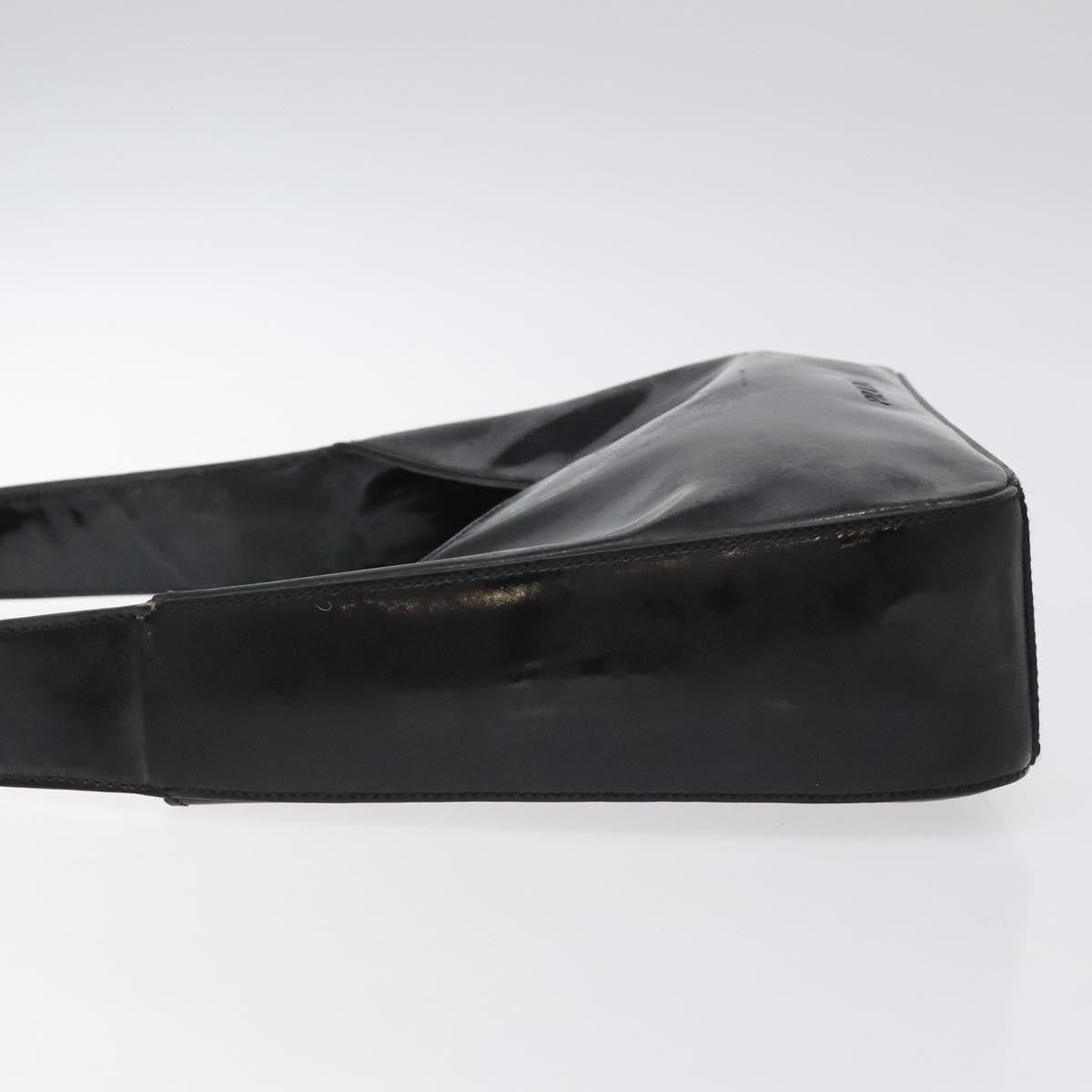 Prada Vintage Shoulder Bag Leather, BLACK, PATENT_LEATHER, Shoulder bag