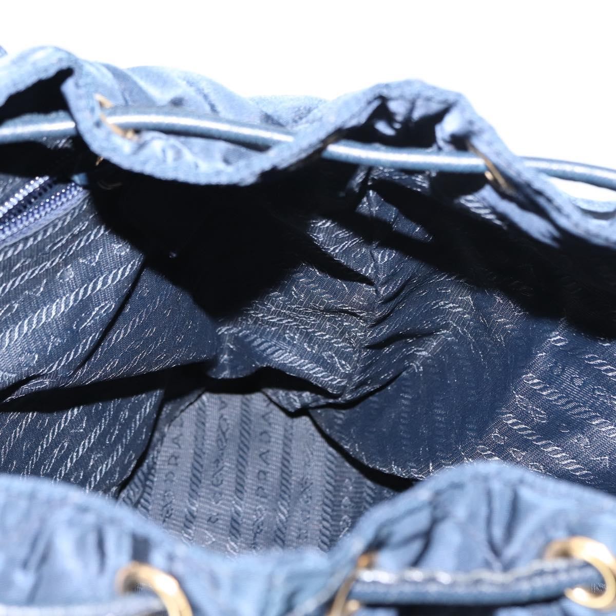 Prada Buckle Backpack Quilted Tessuto, NAVY, NYLON, Backpack