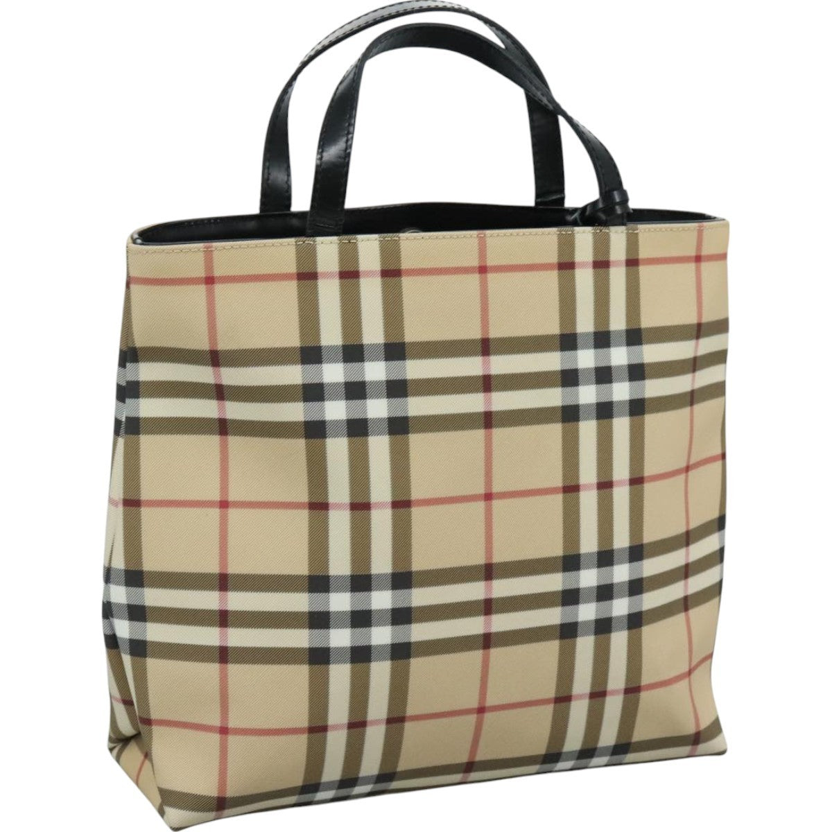 Burberry Top Handle Tote Nova Check Canvas, BEIGE, CANVAS, Tote bag
