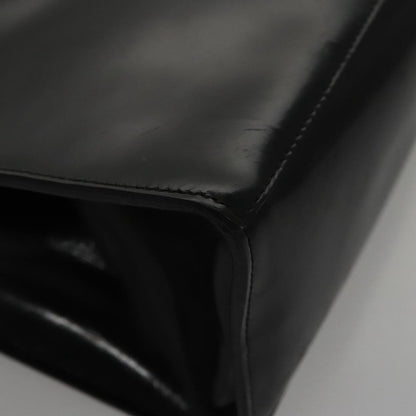 Salvatore Ferragamo Gancini Wristlet Clutch Leather, BLACK, EMERALD, Clutche & pouche