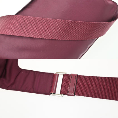 Prada Buckle Messenger Bag Tessuto, BURGUNDY, SYNTHETIC, Crossbody bag