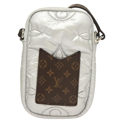 Louis Vuitton Pillow Phone Pouch Monogram Quilted Econyl Nylon, SILVER, CANVAS, Travel bag