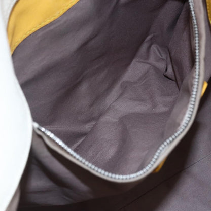 Bottega Veneta Braided Handle Open Tote Bag Canvas with Leather, YELLOW, CANVAS, Tote bag