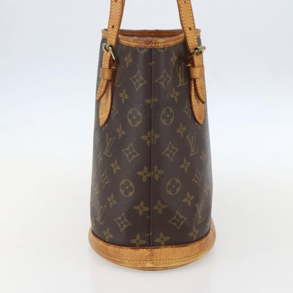 Louis Vuitton Petit Bucket Bag Monogram Canvas, BROWN, CANVAS, Shoulder bag