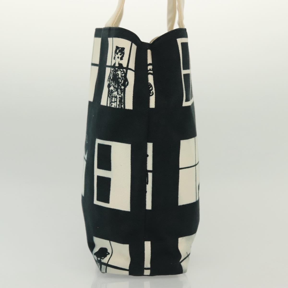 Chanel Coco Window Tote Printed Canvas, BLACK, CANVAS, Tote bag