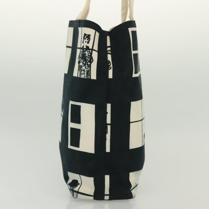 Chanel Coco Window Tote Printed Canvas, BLACK, CANVAS, Tote bag