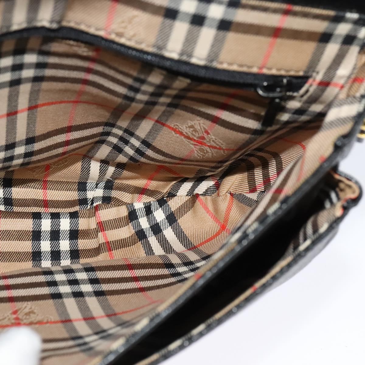 Burberry Flap Shoulder Bag Leather, BLACK, LEATHER, Shoulder bag