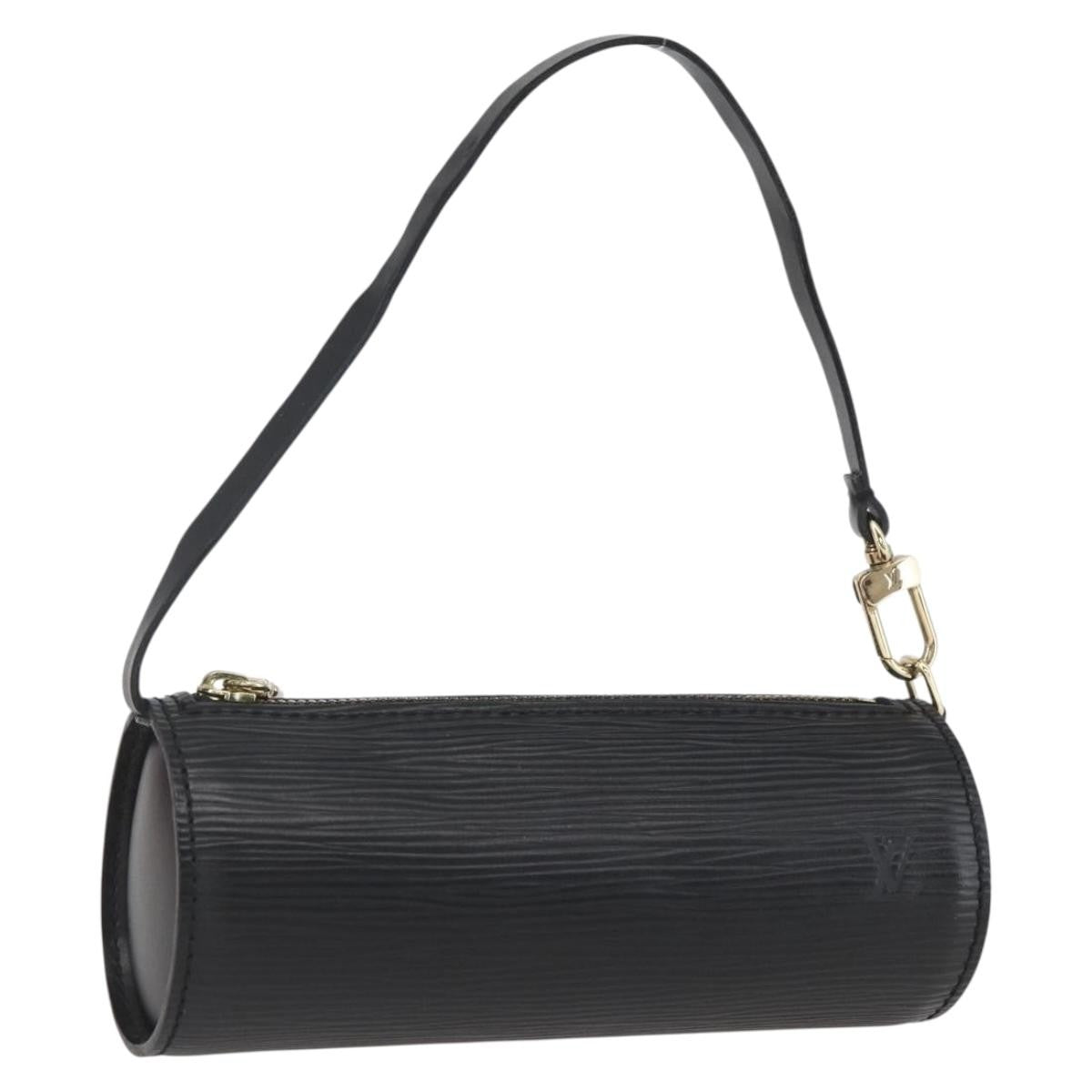 Louis Vuitton Soufflot Pochette Epi Leather, BLACK, LEATHER, Clutche & pouche