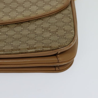 Celine Macadam Shoulder Bag PVC Leather, BEIGE, CANVAS, Shoulder bag