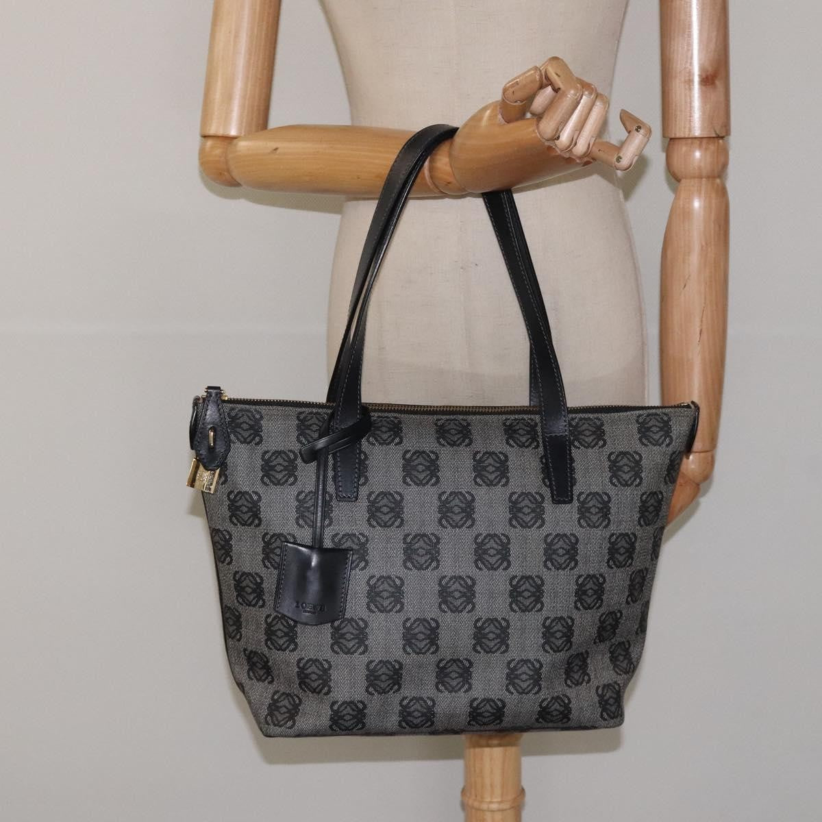 Loewe Anagram handbag PVC Leather, BLACK, PVC, Handbag