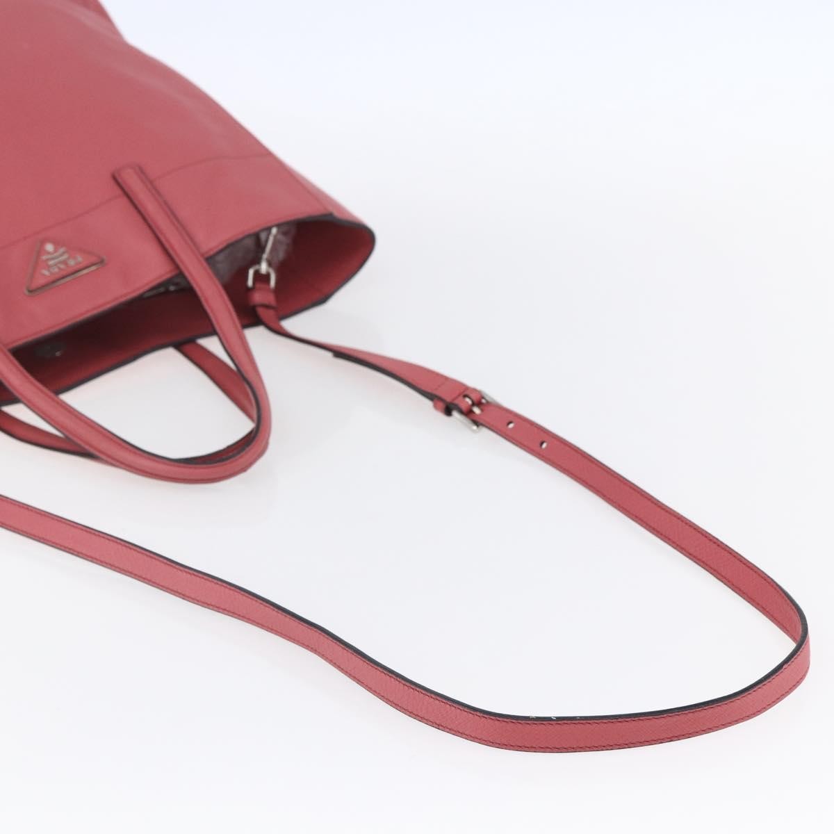 Prada Convertible Soft Shopping Tote Saffiano Leather, PINK, LEATHER, Tote bag