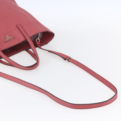 Prada Convertible Soft Shopping Tote Saffiano Leather, PINK, LEATHER, Tote bag
