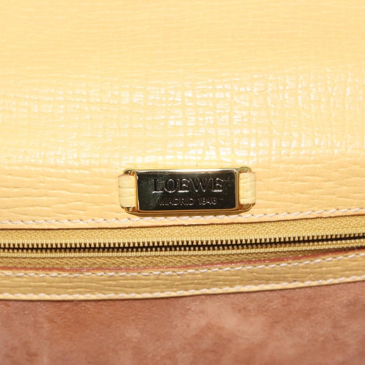 Loewe Barcelona Shoulder Bag Leather, YELLOW, LEATHER, Shoulder bag