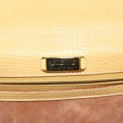 Loewe Barcelona Shoulder Bag Leather, YELLOW, LEATHER, Shoulder bag