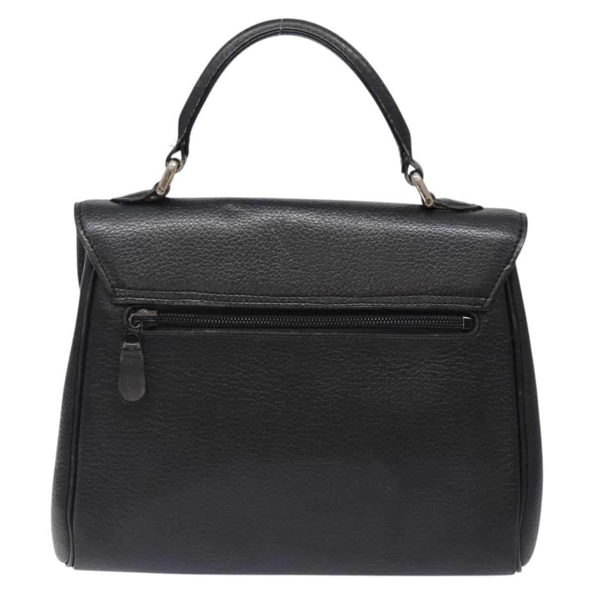 Burberry Vintage Handbag Leather, BLACK, LEATHER, Handbag