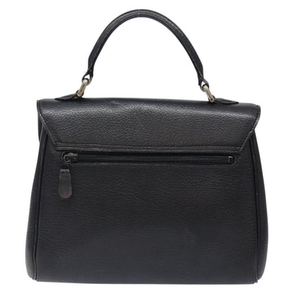 Burberry Vintage Handbag Leather, BLACK, LEATHER, Handbag