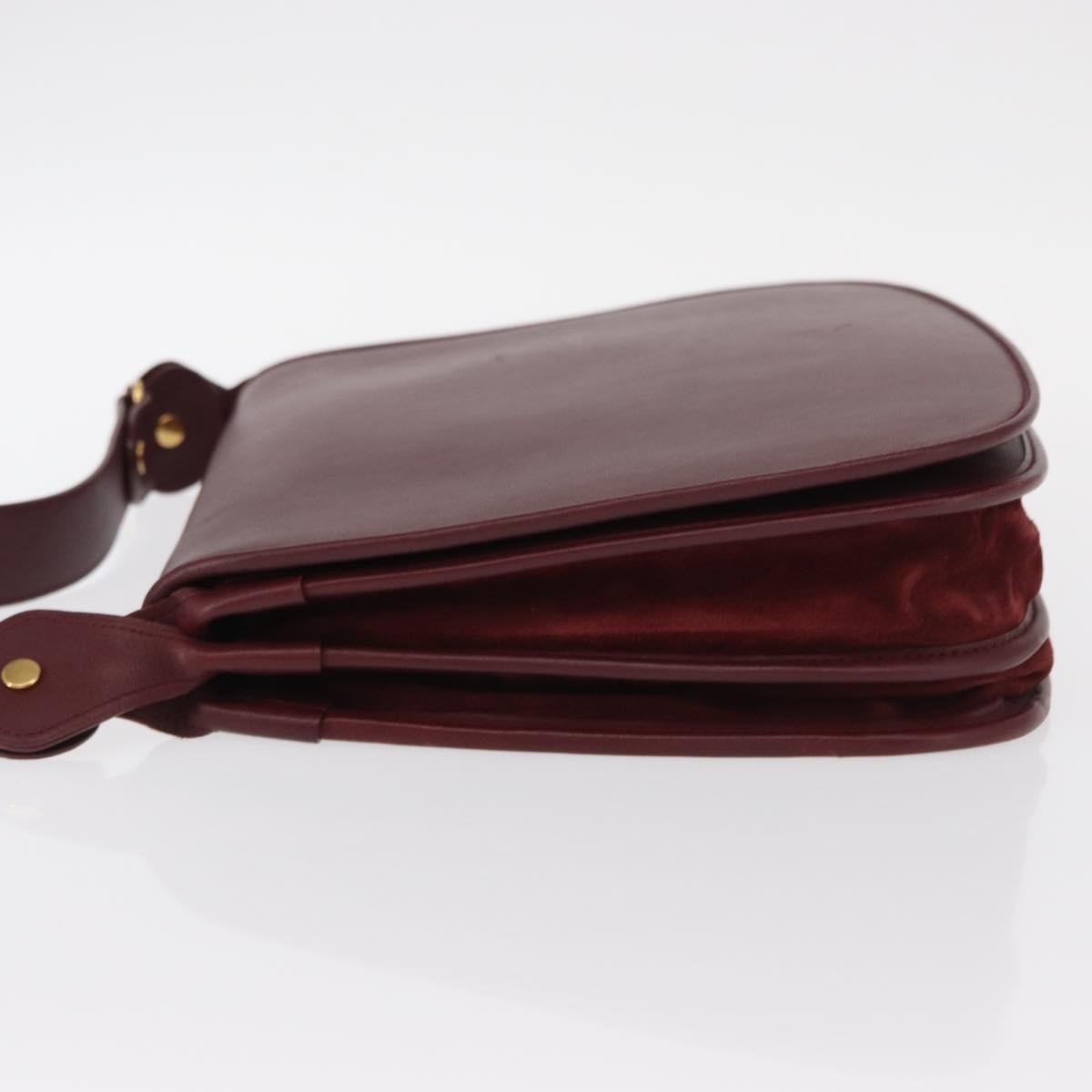 cartier Must de Cartier Shoulder Bag Leather, BURGUNDY, LEATHER, Shoulder bag