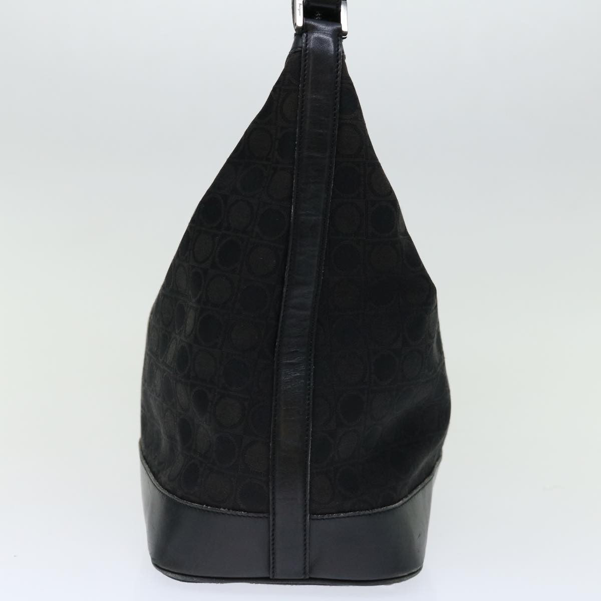 Salvatore Ferragamo Vintage Shoulder Bag Canvas, BLACK, CANVAS, Shoulder bag