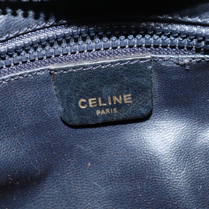 Celine Shoulder Bag Leather, NAVY, LEATHER, Shoulder bag
