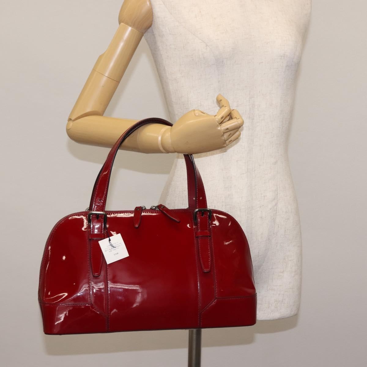 Burberry Vintage Handbag Patent leather, RED, PATENT_LEATHER, Handbag
