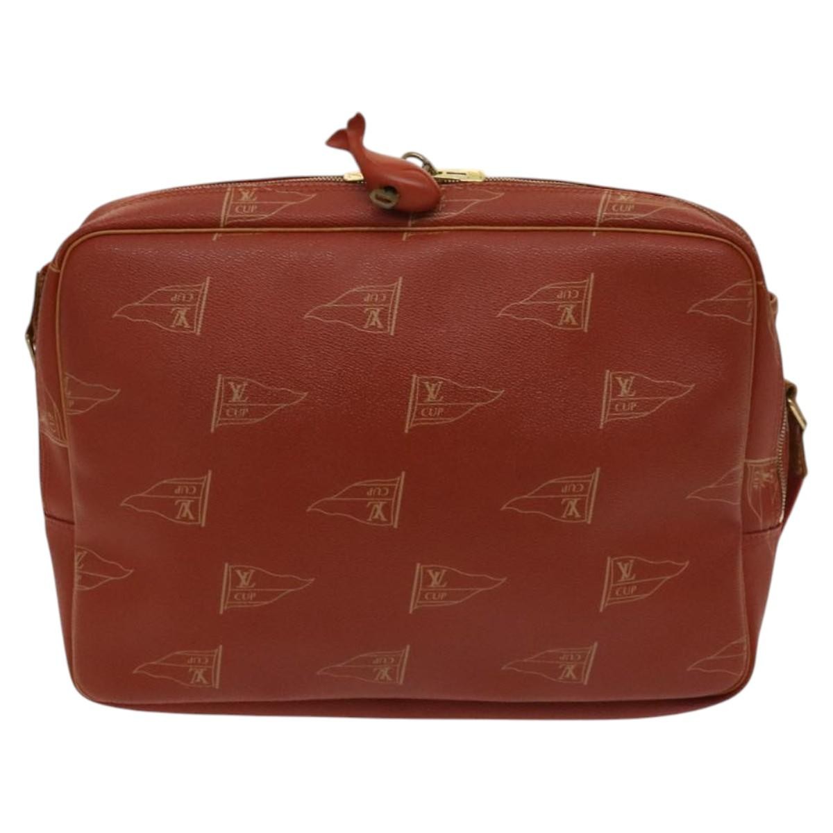 Louis Vuitton Cup Calvi Messenger Bag Coated Canvas, RED, CANVAS, Crossbody bag