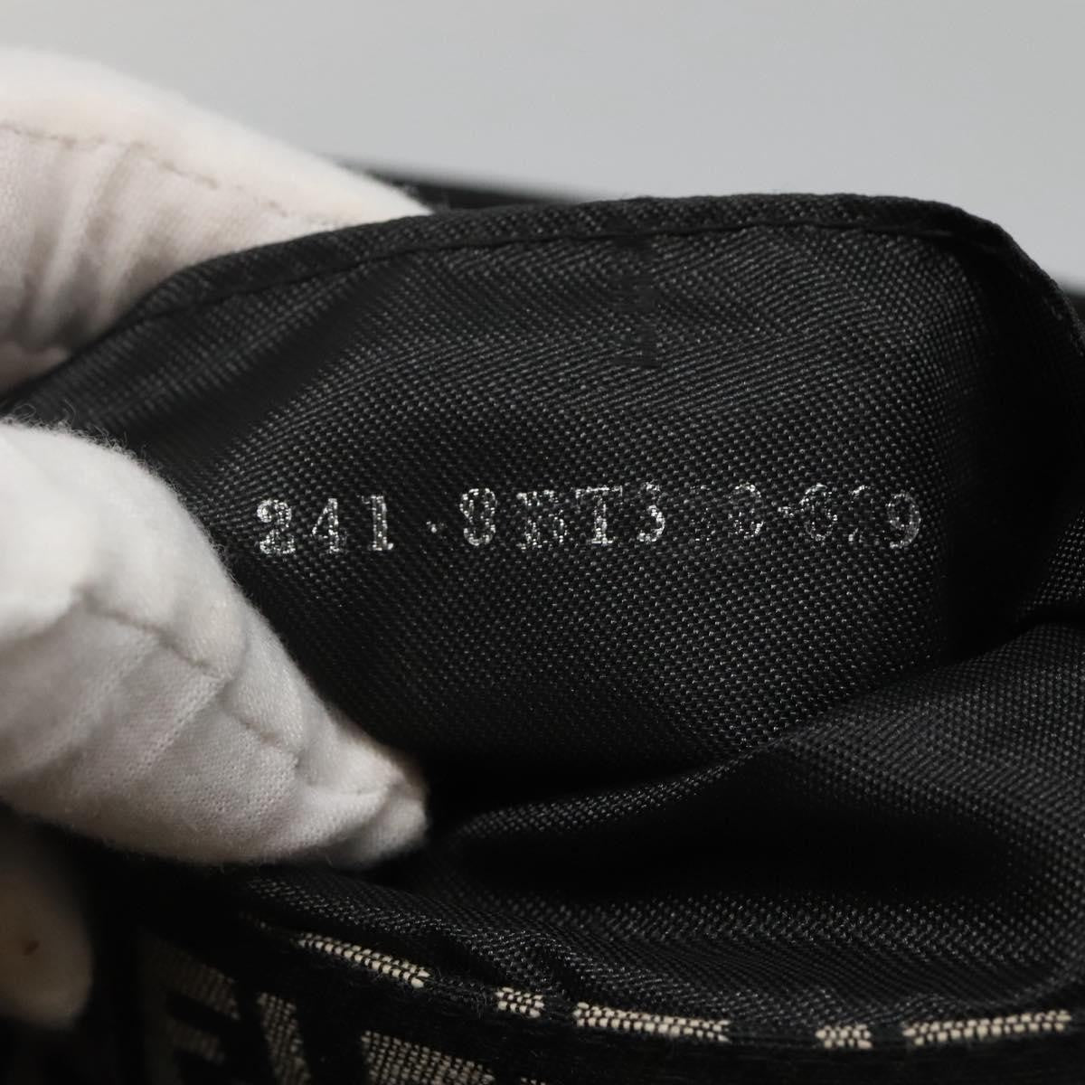 Fendi Buckle Flap Shoulder Bag Zucchino canvas, BLACK, CANVAS, Shoulder bag