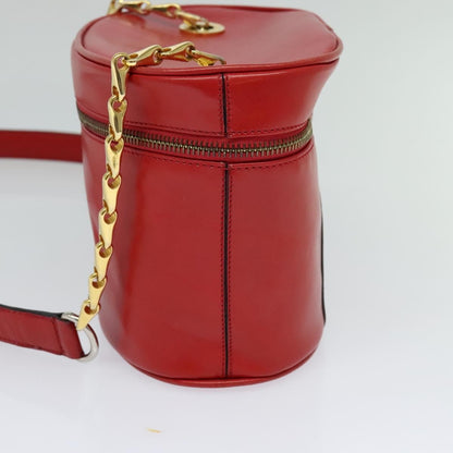 Celine Vanity bag Leather, RED, LEATHER, Shoulder bag