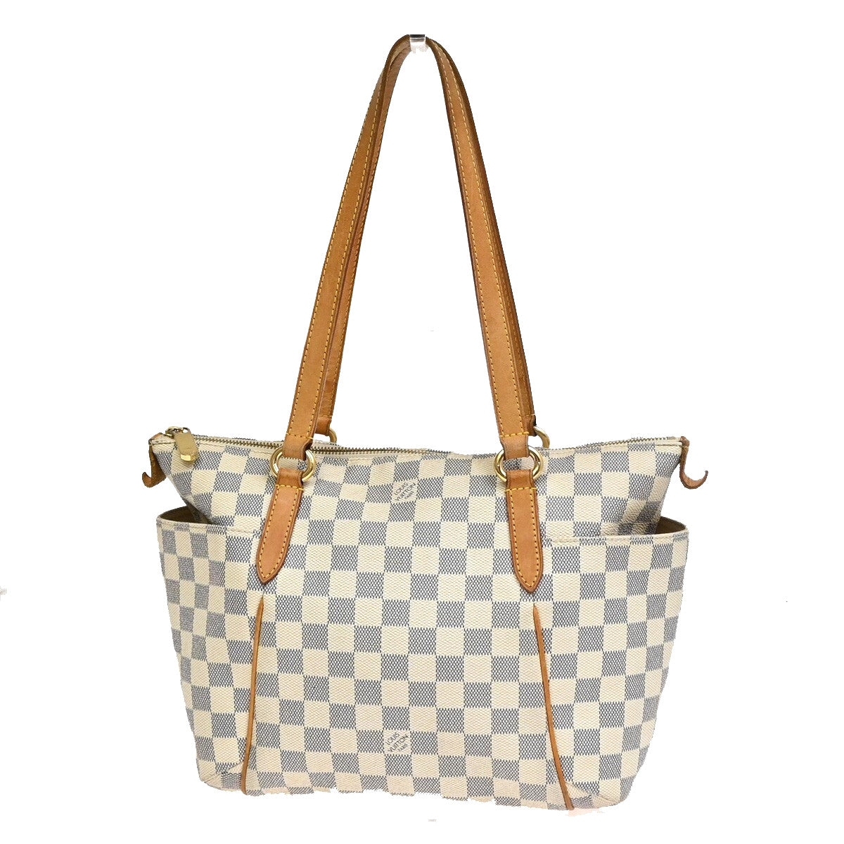 Louis Vuitton Totally Handbag Damier, WHITE, CANVAS, Shoulder bag